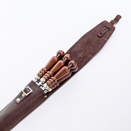 A set of skewers 670*12*3 mm in brown leather case в Нарьян-Маре