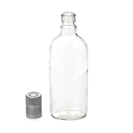 20 бутылок "Фляжка" 0,5 л с пробками гуала в коробке в Нарьян-Маре